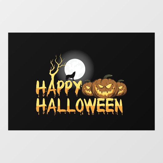 Happy Halloween Raamsticker (Vel)