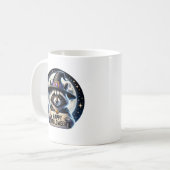 Happy Halloween Raccoon Mug, Animal Gift Koffiemok (Voorkant links)