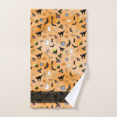 Happy Halloween Random Iconic Pattern Sinaasappel Bad Handdoek (Handdoek)