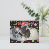 Happy Halloween - Rat Postcar Briefkaart (Staand voorkant)
