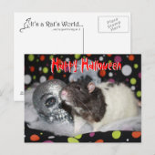 Happy Halloween - Rat Postcar Briefkaart (Voorkant / Achterkant)