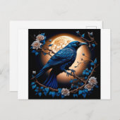 Happy Halloween Ravens And Roses Briefkaart (Voorkant / Achterkant)