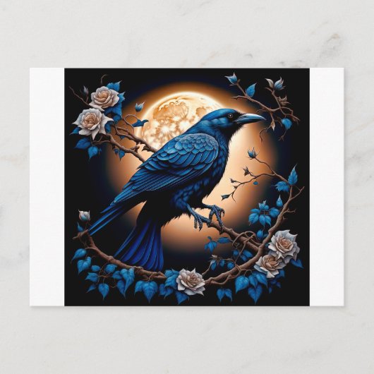 Happy Halloween Ravens And Roses Briefkaart (Voorkant)