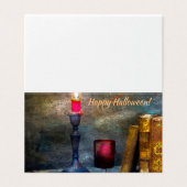  Happy Halloween Red Candle & Old Books Kaart (Buitenkant ongevouwen)