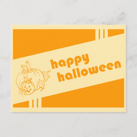 Happy Halloween : Retro : Briefkaart (Voorkant)