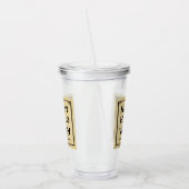 Happy Halloween retro label stijl Acryl Drinkbeker (Links)