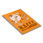 Happy Halloween| Retro Polka Dot Pumpkin Notitieboek (Rechterzijde)