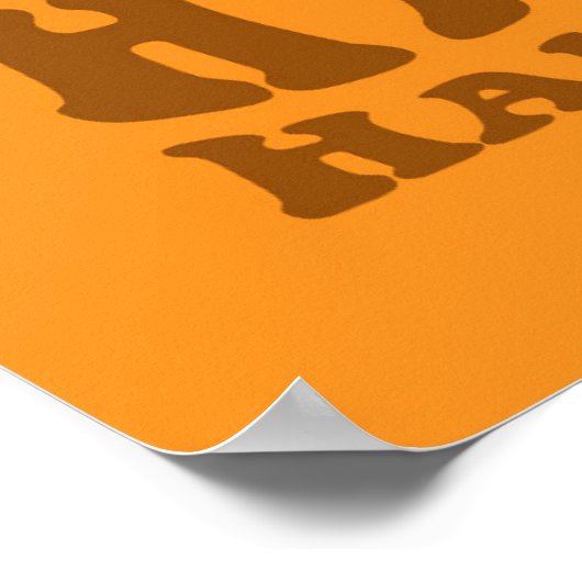 Happy Halloween| Retro Polka Dot Pumpkin Poster (Hoek)