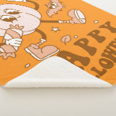 Happy Halloween| Retro Polka Dot Pumpkin Sherpa Deken (3/4)