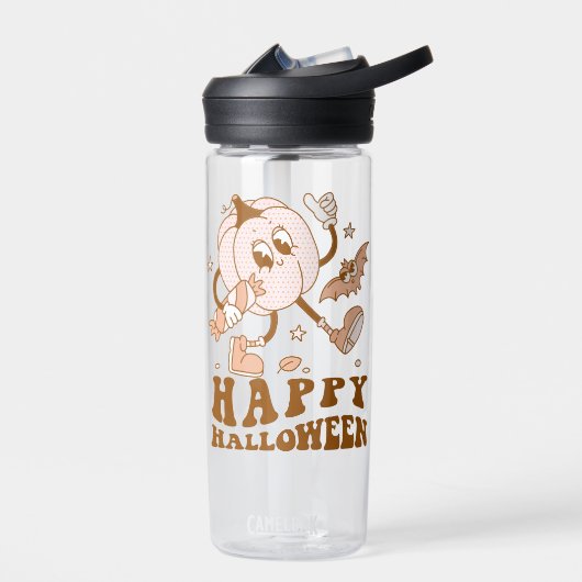 Happy Halloween| Retro Polka Dot Pumpkin Waterfles (Links)