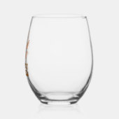 Happy Halloween| Retro Polka Dot Pumpkin Wijnglas Zonder Voet (Links)