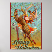 Happy Halloween Retro Poster (Voorkant)