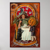 Happy Halloween Retro Poster (Voorkant)