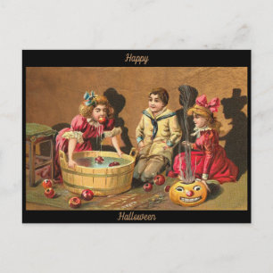 Happy Halloween Retro Poster Briefkaart