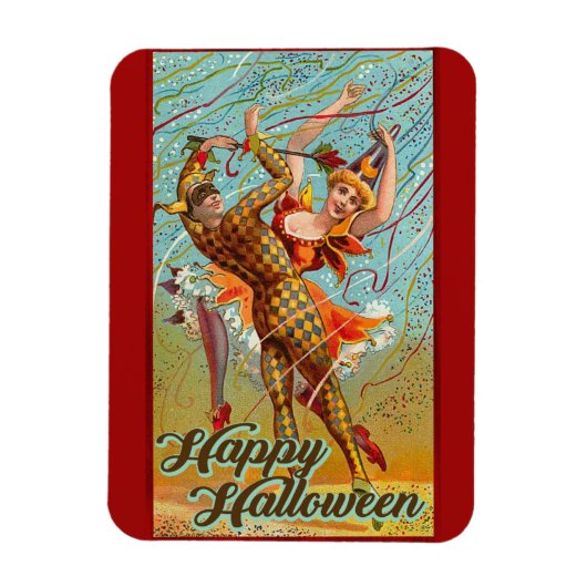 Happy Halloween Retro Poster Magneet (Verticaal)