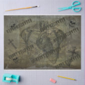 Happy Halloween Rib Cage Skeleton Anatomy Creepy Tissuepapier (Craft)