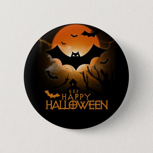 Happy Halloween Ronde Button 5,7 Cm (Voorkant)