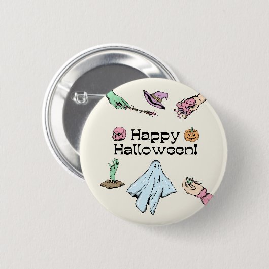 Happy Halloween Ronde Button 5,7 Cm (Voorkant /achterkant)