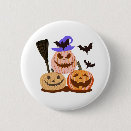 Happy Halloween Ronde Button 5,7 Cm (Voorkant)