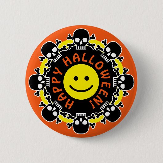 Happy Halloween Ronde Button 5,7 Cm (Voorkant)