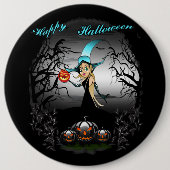 Happy Halloween Ronde Button 6,0 Cm (Voorkant)