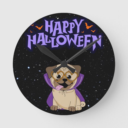 Happy Halloween Ronde Klok (Voorkant)