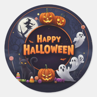 Happy Halloween Ronde Sticker