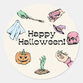 Happy Halloween Ronde Sticker