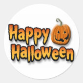 Happy Halloween Ronde Sticker (Voorkant)