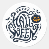 Happy Halloween Ronde Sticker (Voorkant)