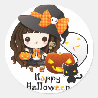 Happy Halloween Ronde Sticker