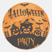 Happy Halloween Ronde Sticker (Voorkant)