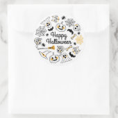Happy Halloween Ronde Sticker (Tas)
