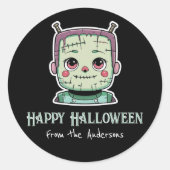 Happy Halloween Ronde Sticker (Voorkant)