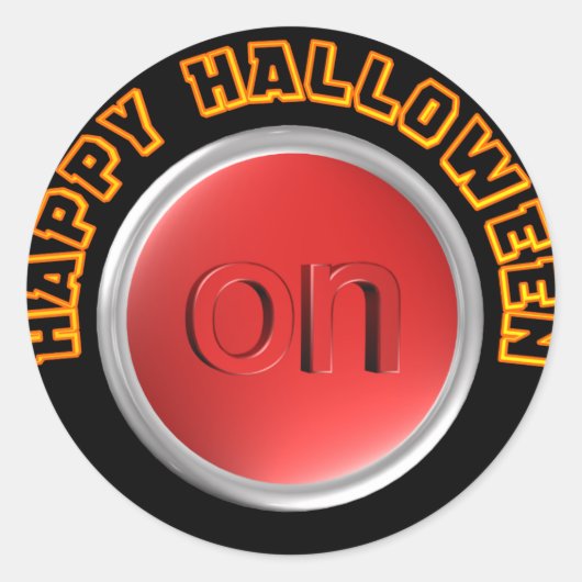 Happy Halloween Ronde Sticker (Voorkant)