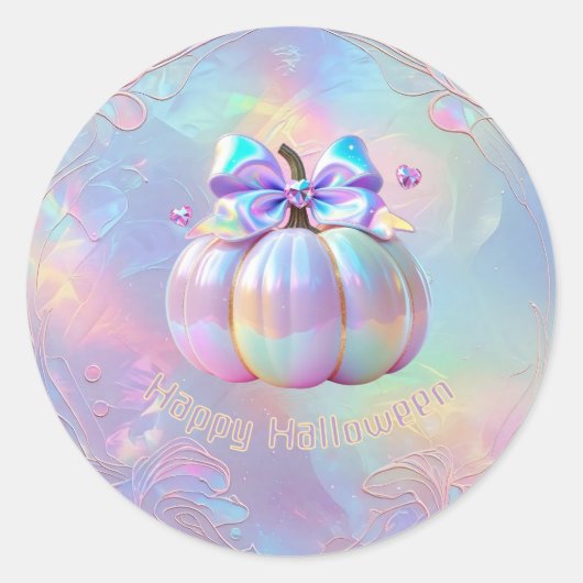 Happy Halloween Ronde Sticker (Voorkant)