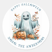 Happy Halloween Ronde Sticker (Voorkant)