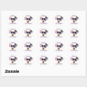 Happy Halloween ronde sticker Girl Mermaid sticker (Vel)