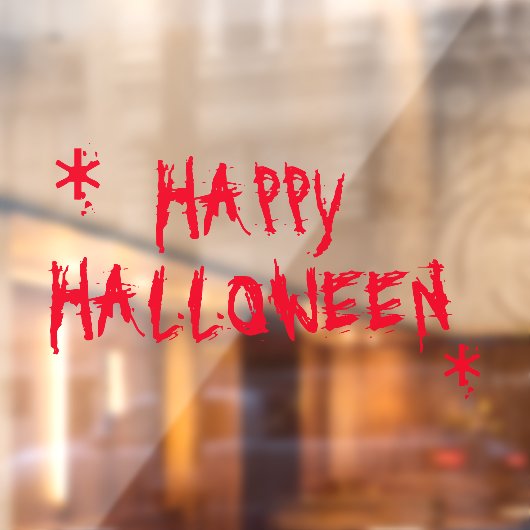 Happy Halloween rood bloed, bloedvergierig decor Raamsticker (Vel 2)