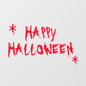 Happy Halloween rood bloed, bloedvergierig decor Raamsticker (Vel)