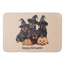 Happy Halloween Rottweiler Honden Jack O Lantern Badmat