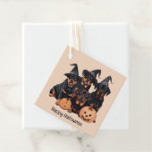 Happy Halloween Rottweiler Honden Jack O Lantern Bedankjes Labels (In situ)