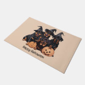 Happy Halloween Rottweiler Honden Jack O Lantern Deurmat (Schuin)