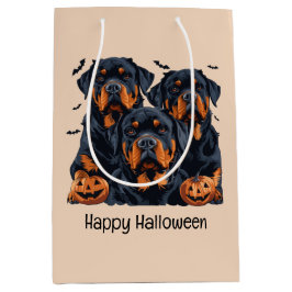 Happy Halloween Rottweiler Honden Jack O Lantern Medium Cadeauzakje
