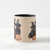 Happy Halloween Rottweiler Honden Jack O Lantern Mok (Midden)