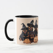 Happy Halloween Rottweiler Honden Jack O Lantern Mok (Links)