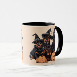 Happy Halloween Rottweiler Honden Jack O Lantern Mok