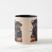 Happy Halloween Rottweiler Honden Jack O Lantern Mok (Midden)