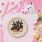 Happy Halloween Rottweiler Honden Jack O Lantern Papieren Bordje (Feest)