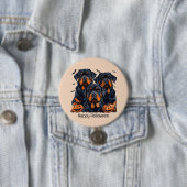 Happy Halloween Rottweiler Honden Jack O Lantern Ronde Button 7,6 Cm (In situ)